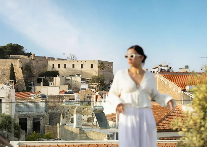 Mikio House, Design With Rooftop Cinema Rethymno (Crete)